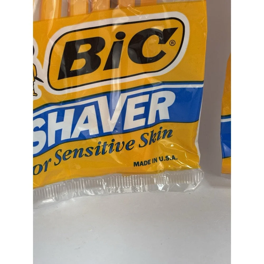 Vintage (2) BIC Shaver For Sensitive Skin Disposable Razors 1991 USA Prop